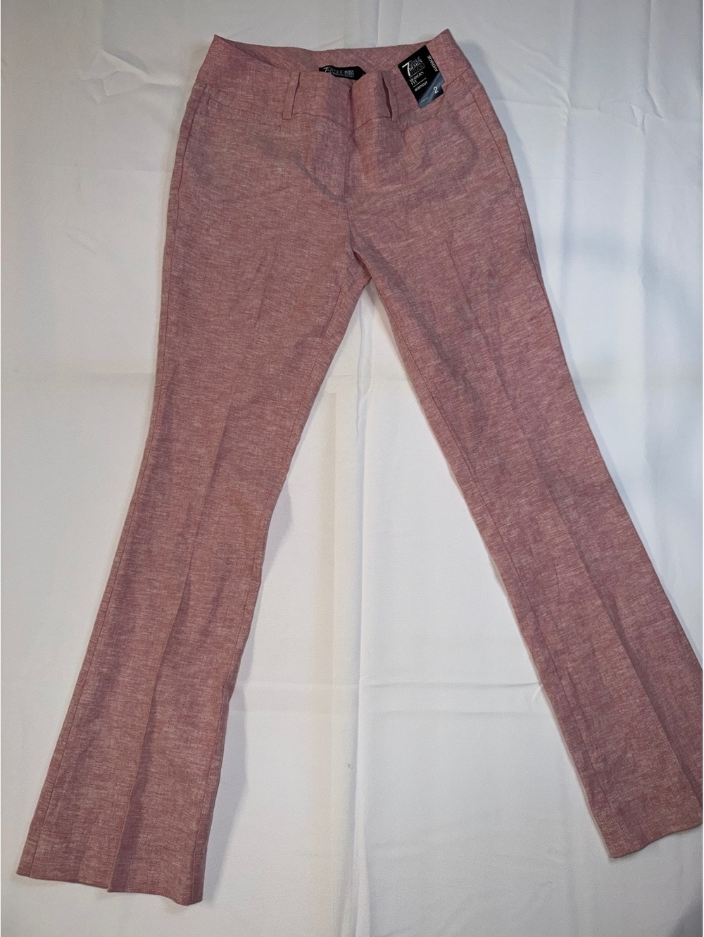 7th Avenue Design Studio Modern Fit Bootcut Pants Size 2 Pink